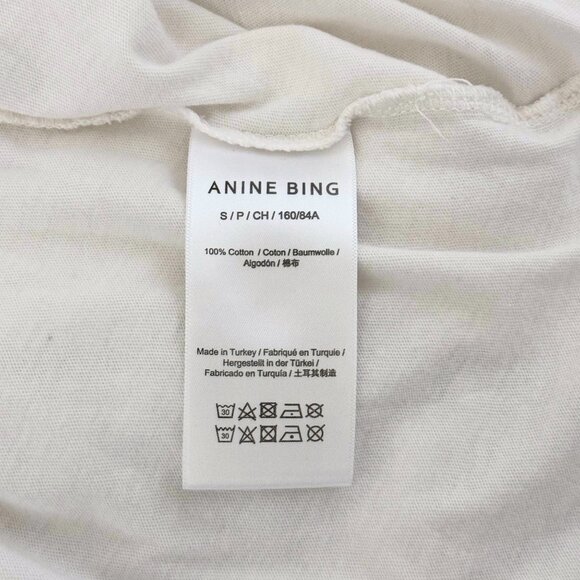 Anine Bing Cason Oversized T-Shirt New York Blur White Tee size Small - Picture 7 of 7